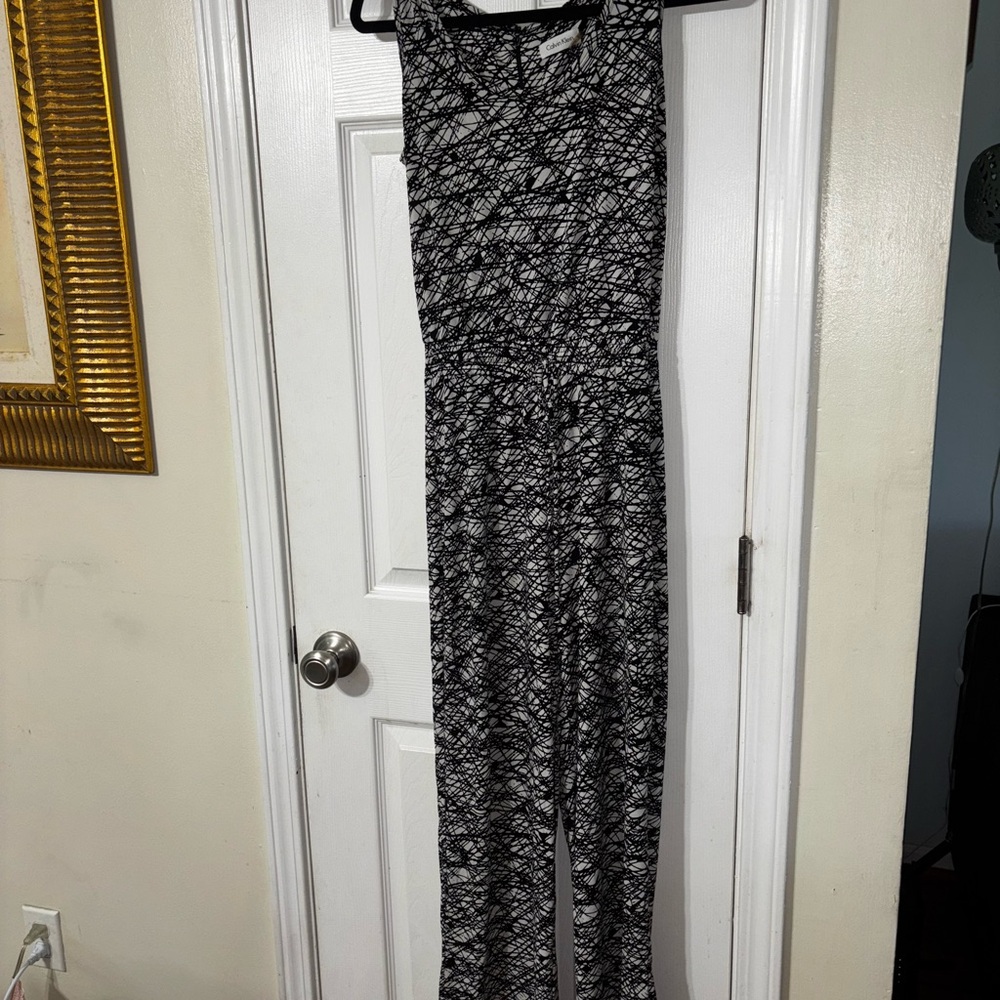 Calvin Klein Monochrome Abstract Jumpsuit